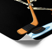 Halloween Skeleton Funny Hockey For Boys Teens Men Poster (Hoek)