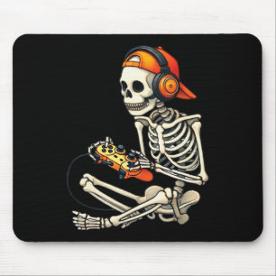 Halloween Skeleton Gamer Video Gaming Boys Man Kin Muismat