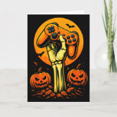 Halloween Skeleton Gamer Video Gaming Controller B Kaart (Voorkant)
