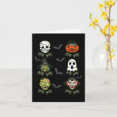 Halloween Skeleton Gaming Witch Vampire Zombie Boy Kaart (Gele Bloem)