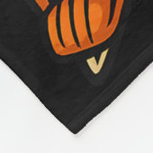 Halloween Skeleton Goalie Pumpkin Costume  Fleece Deken (Hoek)