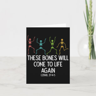 Halloween Skeleton Grappig Christelijke Mannen Vro Kaart