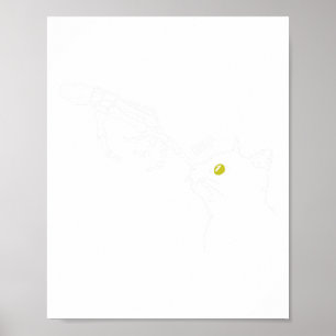 Halloween Skeleton Hand Cat Boop Grappig Kostuum K Poster
