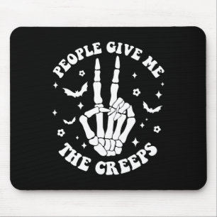 Halloween Skeleton Hand Mensen geven me de Creeps Muismat