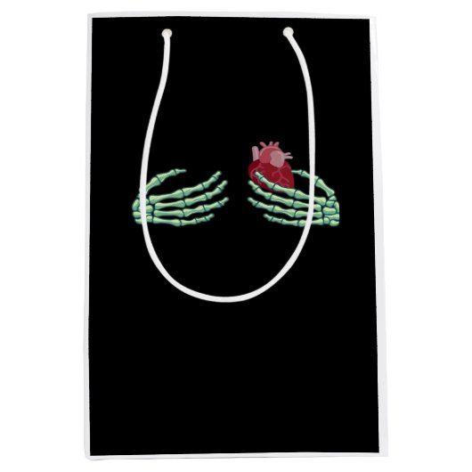 Halloween Skeleton Handen met Hart Classic Medium Cadeauzakje (Voorkant)