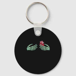 Halloween Skeleton Handen met Hart Classic Sleutelhanger