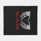 Halloween Skeleton Handen Vormen Hart Gothic Fleece Deken (Voorkant (Horizontaal))