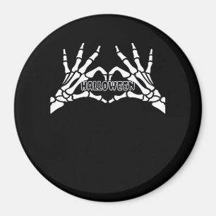 Halloween - Skeleton Hands Heart Magneet