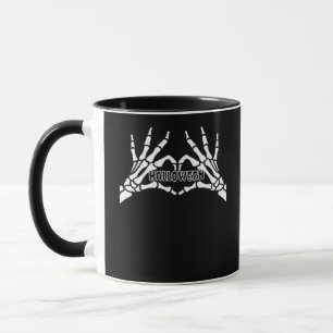 Halloween - Skeleton Hands Heart Mok
