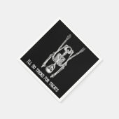 Halloween Skeleton Headstand Humor Servet (Hoek)