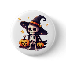 Halloween Skeleton heks fles Pin