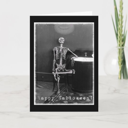 Halloween Skeleton Kaart (Voorkant)