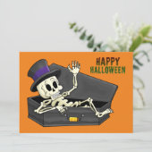 Halloween Skeleton Kaart (Staand voorkant)