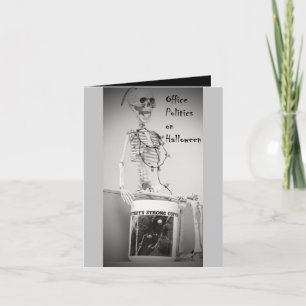 Halloween Skeleton Kantoor Union Coffee Break Kaart