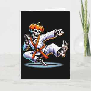 Halloween Skeleton Karate Kaart