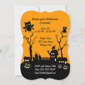 Halloween skeleton kind gaat een truc in of behand kaart (Achterkant)