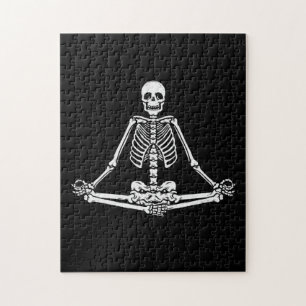Halloween Skeleton Lotus Yoga Balans Birthday Legpuzzel