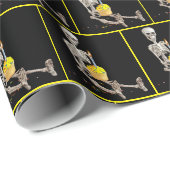 Halloween Skeleton met 'Birthday Cake' Cadeaupapier (Rol Hoek)