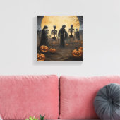 Halloween Skeleton Parade Canvas (Insitu (Woonkamer))