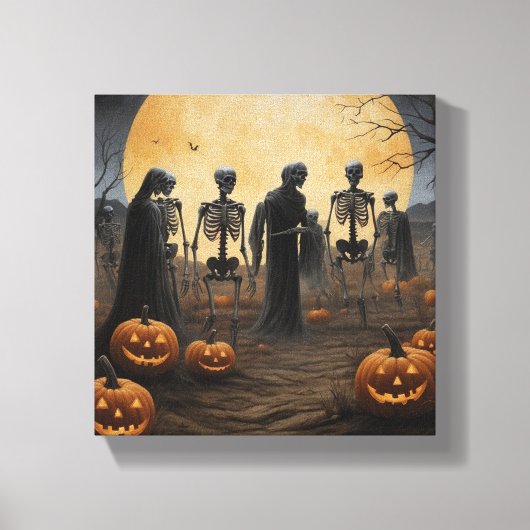 Halloween Skeleton Parade Canvas (Voorkant)