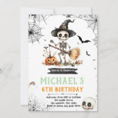 Halloween skeleton party uitnodiging (Voorkant)