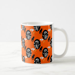 Halloween Skeleton Pattern Koffiemok
