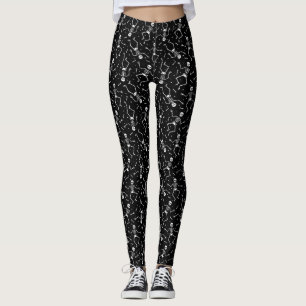 Halloween Skeleton Pattern Leggings