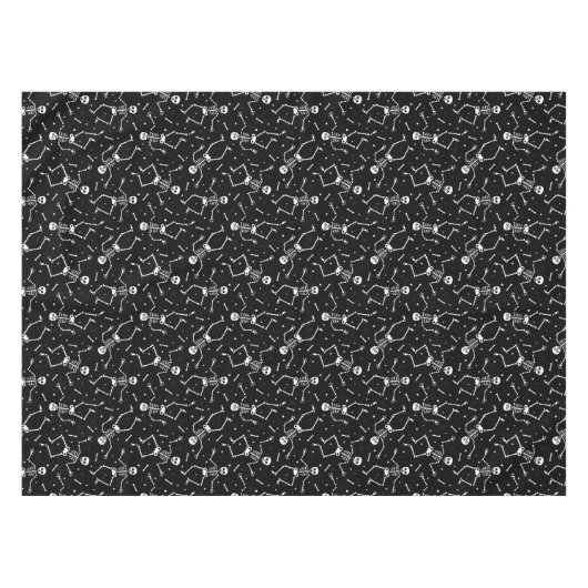 Halloween Skeleton Pattern Tafelkleed (Voorkant (Horizontaal))