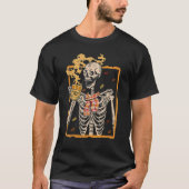 Halloween Skeleton Pumpkin Spice Latte Syr T-shirt (Voorkant)