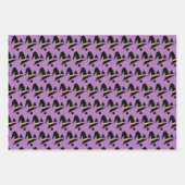 Halloween Skeleton Pumpkin Witch Pattern Inpakpapier Vel (Voorkant 3)