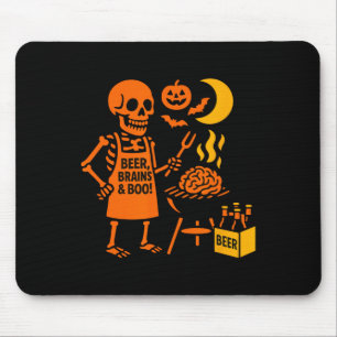 Halloween Skeleton Redding Beer Hersenen Boo Spook Muismat