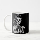 Halloween Skeleton Retro Style Drink Beverage Quir Koffiemok (Links)