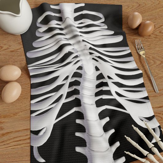 Halloween Skeleton Rib Cage Bones Serviette de cui