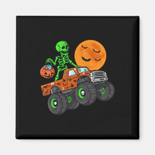 Halloween Skeleton Riding Monster Truck Toddler Bo Magneet