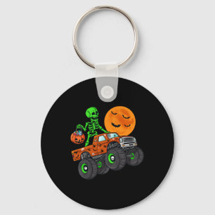 Halloween Skeleton Riding Monster Truck Toddler Bo Sleutelhanger