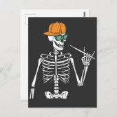 Halloween Skeleton Rock Hand Palling Drums Briefkaart (Voorkant / Achterkant)