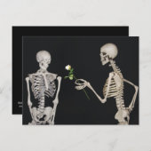 Halloween Skeleton Romance Briefkaart (Voorkant / Achterkant)