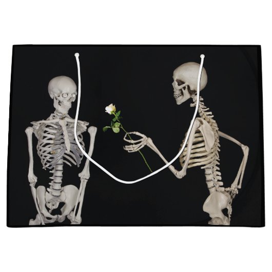 Halloween Skeleton Romance Large Cadeauzakje (Voorkant)
