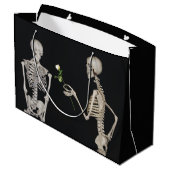 Halloween Skeleton Romance Large Cadeauzakje (Achterkant Gekanteld)