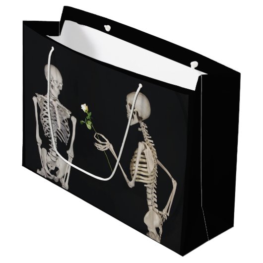 Halloween Skeleton Romance Large Cadeauzakje (Voorkant Gekanteld)