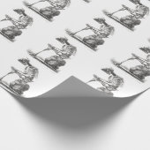 Halloween Skeleton Sitting Anatomy Cadeaupapier (Hoek)