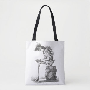 Halloween Skeleton Sitting Anatomy Draagtas