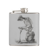 Halloween Skeleton Sitting Anatomy Heupfles (Voorkant)