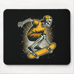 Halloween Skeleton Skater Skateboard Muismat