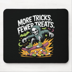 Halloween Skeleton Skater Tricks Skull Skateboard Muismat