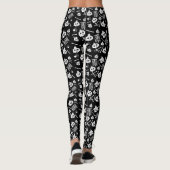 Halloween Skeleton Skull Bot Patroon Leggings (Achterkant)