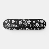 Halloween Skeleton Skull Bot Patroon Skateboard (Horizontaal)
