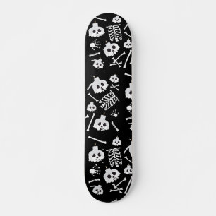 Halloween Skeleton Skull Bot Patroon Skateboard