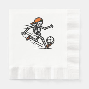 Halloween Skeleton Soccer Football Kostuum Mannen Servet