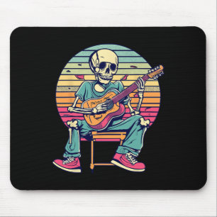 Halloween Skeleton spelen gitaar Rock and Roll ND Muismat